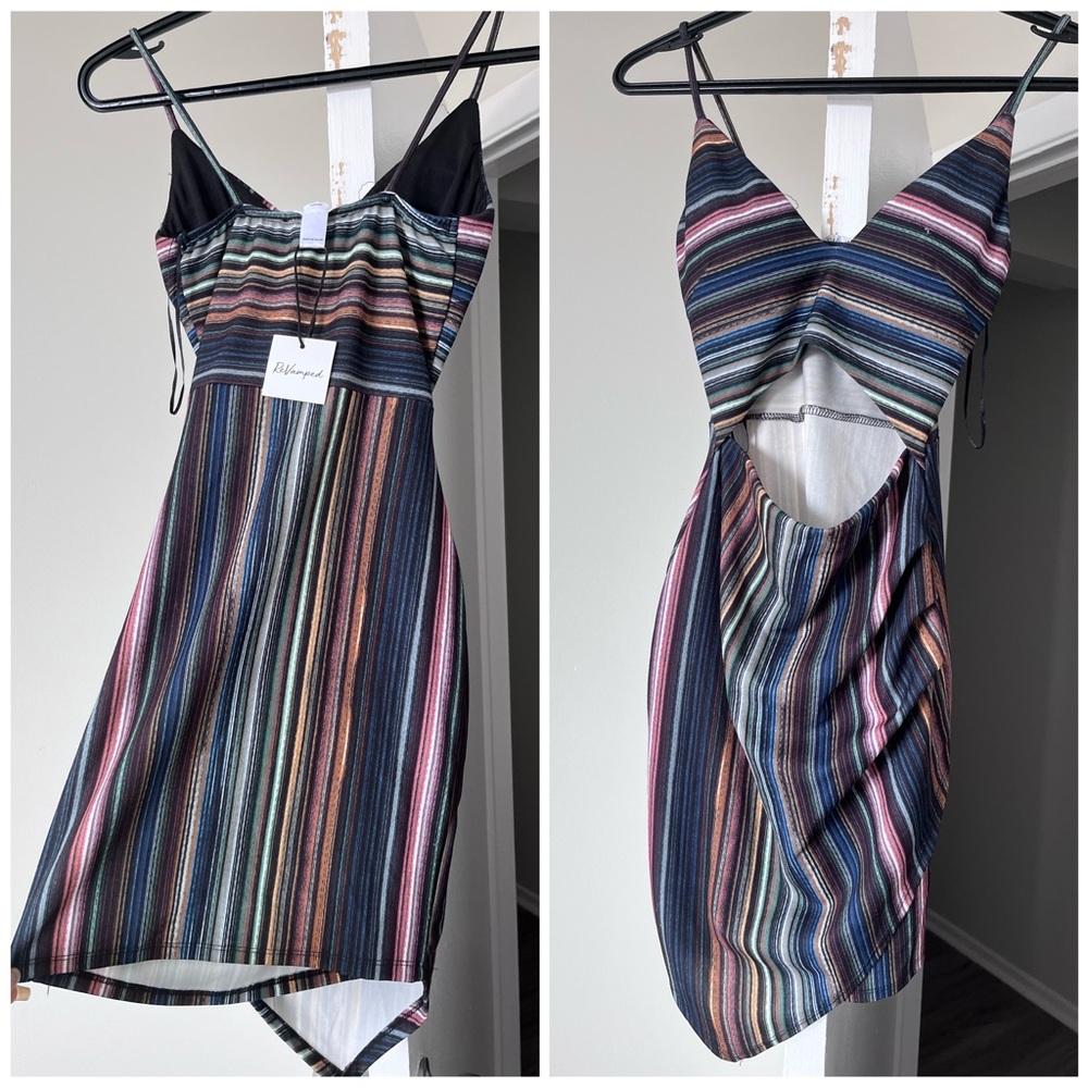 Robe à rayure multicolore/Multicolored striped dress